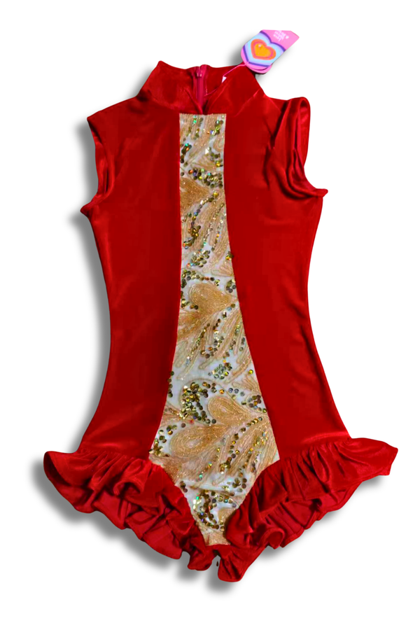 Flame Dancer Velvet Leotard