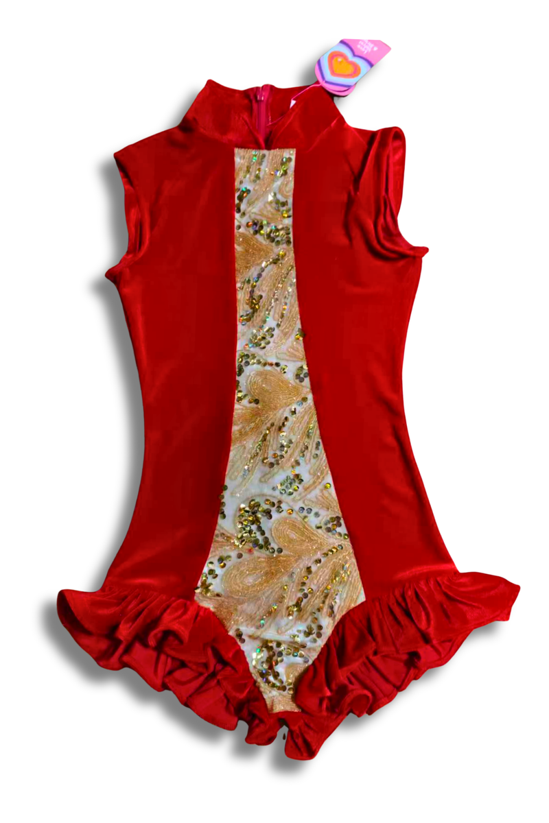Flame Dancer Velvet Leotard