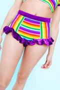 Royal Rainbow | Ruffle Shorts