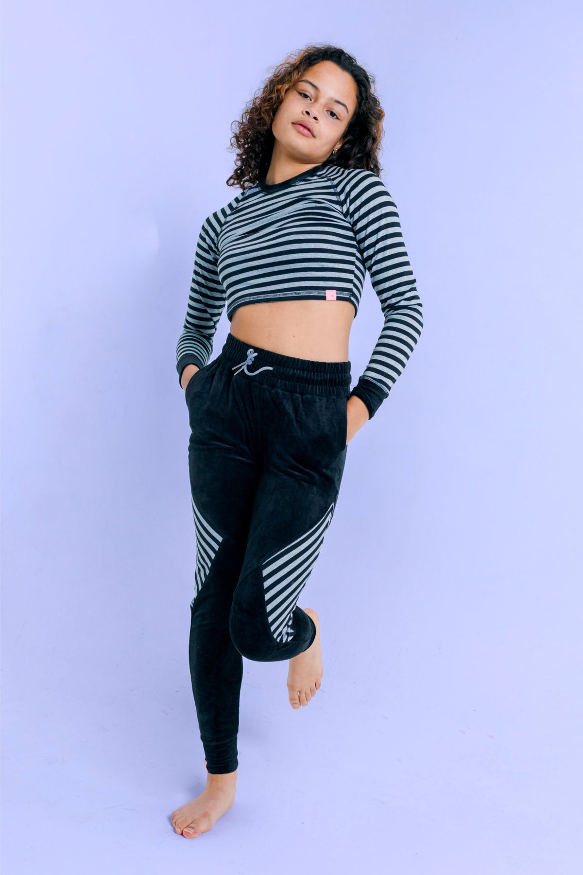 Beetle Bum Raglan Long Sleeve Crop